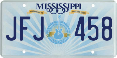 MS license plate JFJ458