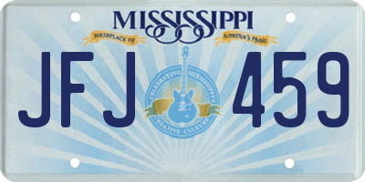MS license plate JFJ459