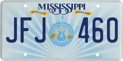 MS license plate JFJ460