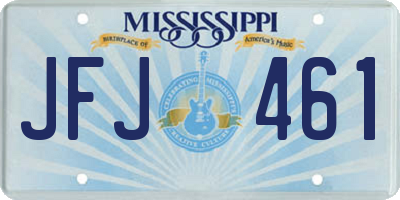 MS license plate JFJ461