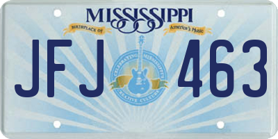 MS license plate JFJ463