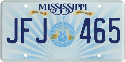 MS license plate JFJ465