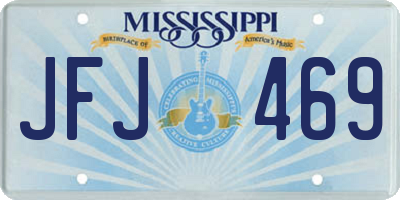 MS license plate JFJ469