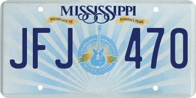 MS license plate JFJ470