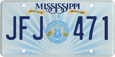 MS license plate JFJ471