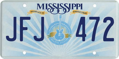 MS license plate JFJ472
