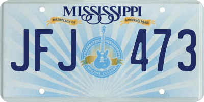 MS license plate JFJ473