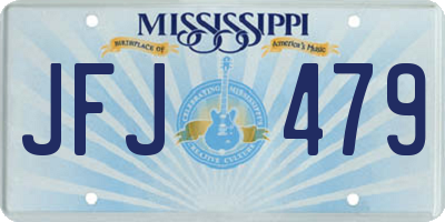 MS license plate JFJ479