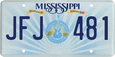 MS license plate JFJ481