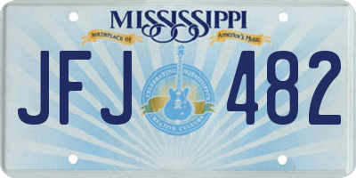 MS license plate JFJ482