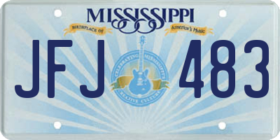 MS license plate JFJ483