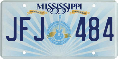 MS license plate JFJ484