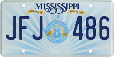 MS license plate JFJ486