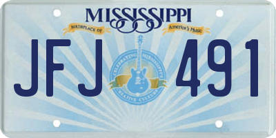 MS license plate JFJ491