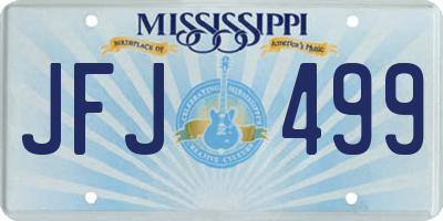 MS license plate JFJ499