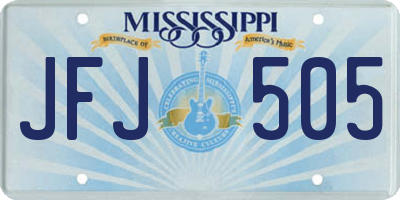 MS license plate JFJ505