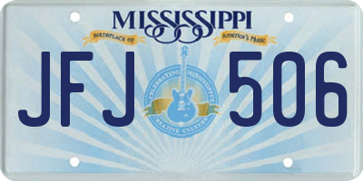 MS license plate JFJ506