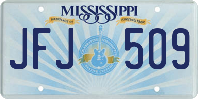 MS license plate JFJ509