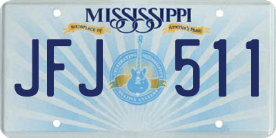 MS license plate JFJ511