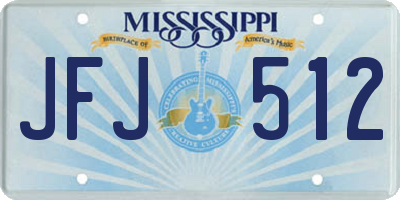 MS license plate JFJ512