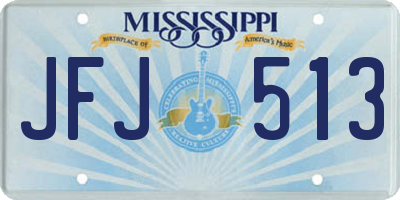 MS license plate JFJ513