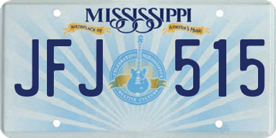 MS license plate JFJ515