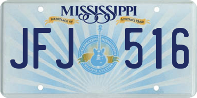 MS license plate JFJ516