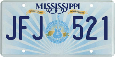 MS license plate JFJ521