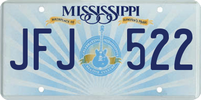 MS license plate JFJ522
