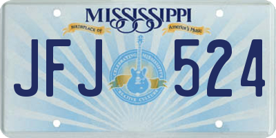 MS license plate JFJ524