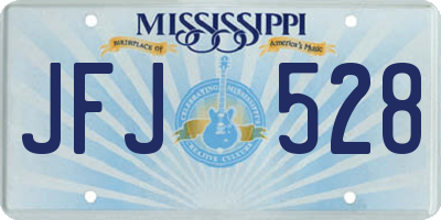 MS license plate JFJ528