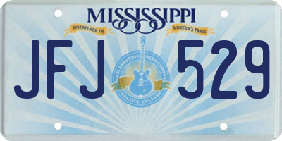 MS license plate JFJ529