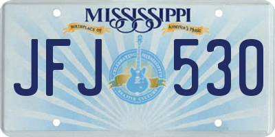 MS license plate JFJ530