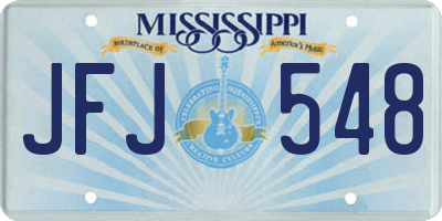 MS license plate JFJ548