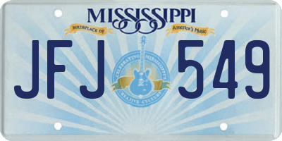MS license plate JFJ549