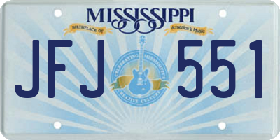 MS license plate JFJ551