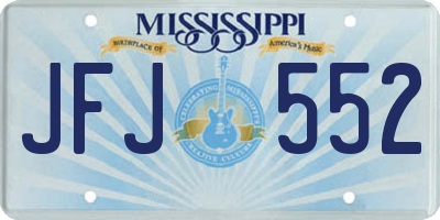 MS license plate JFJ552