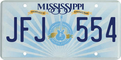 MS license plate JFJ554