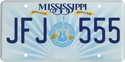 MS license plate JFJ555