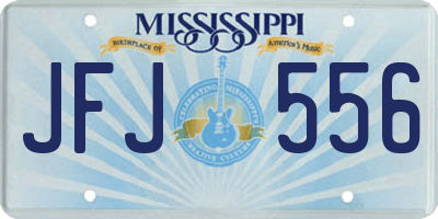 MS license plate JFJ556