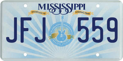 MS license plate JFJ559