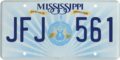 MS license plate JFJ561