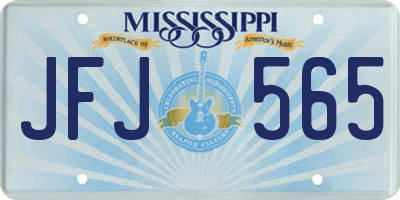 MS license plate JFJ565