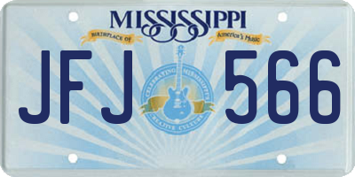 MS license plate JFJ566
