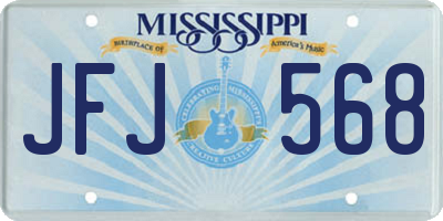 MS license plate JFJ568