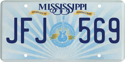 MS license plate JFJ569