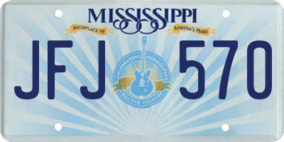 MS license plate JFJ570