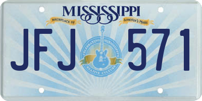MS license plate JFJ571