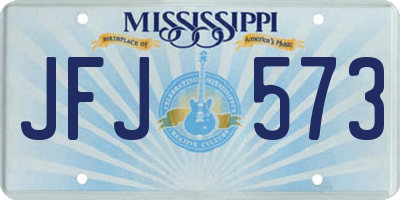 MS license plate JFJ573