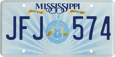 MS license plate JFJ574